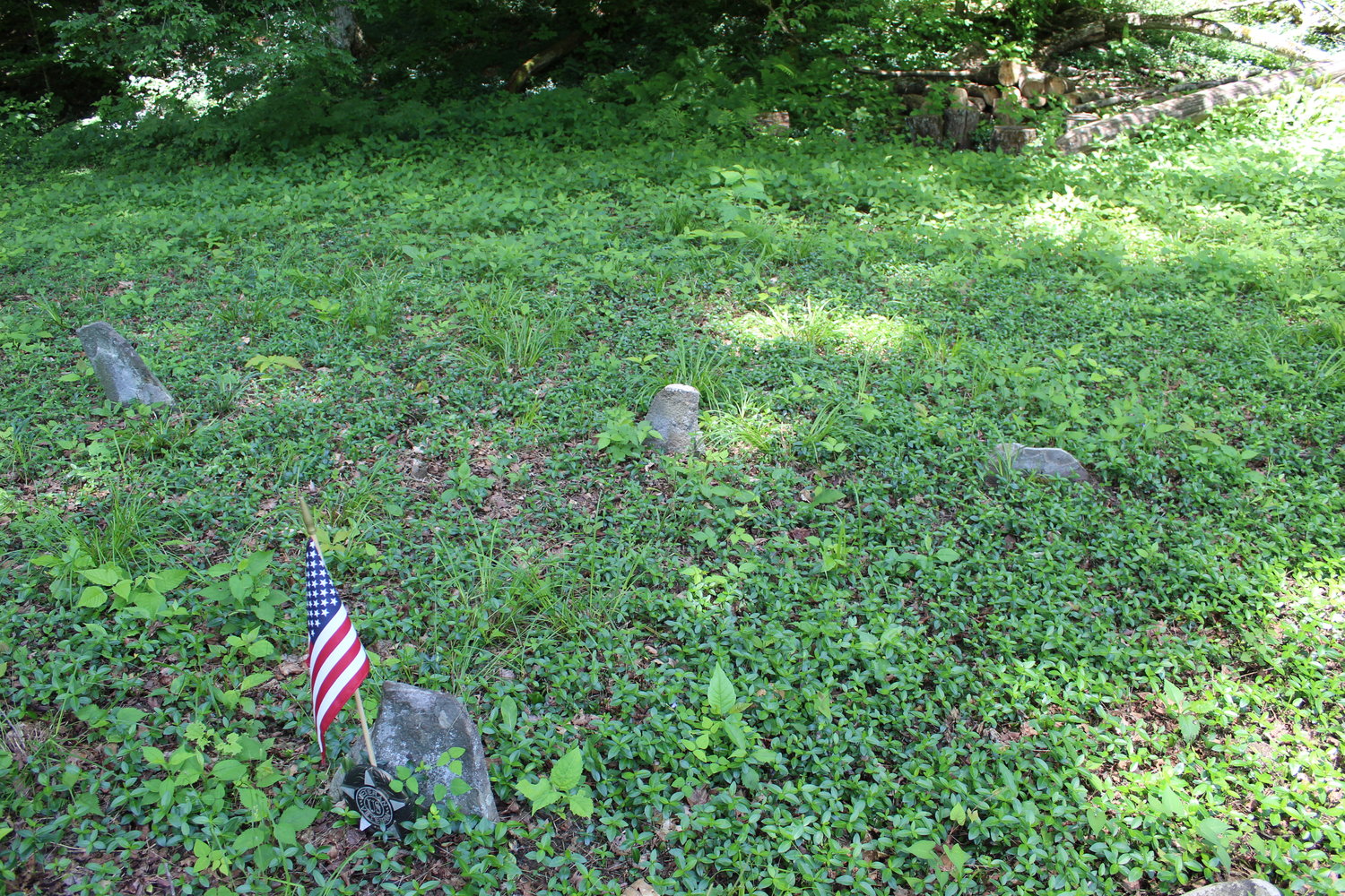 An unnamed veteran lies in a cemetery near Rock Valley, NY. Sometimes you only know because a stone reads, "G.A.R." for Grand Army of the Republic.